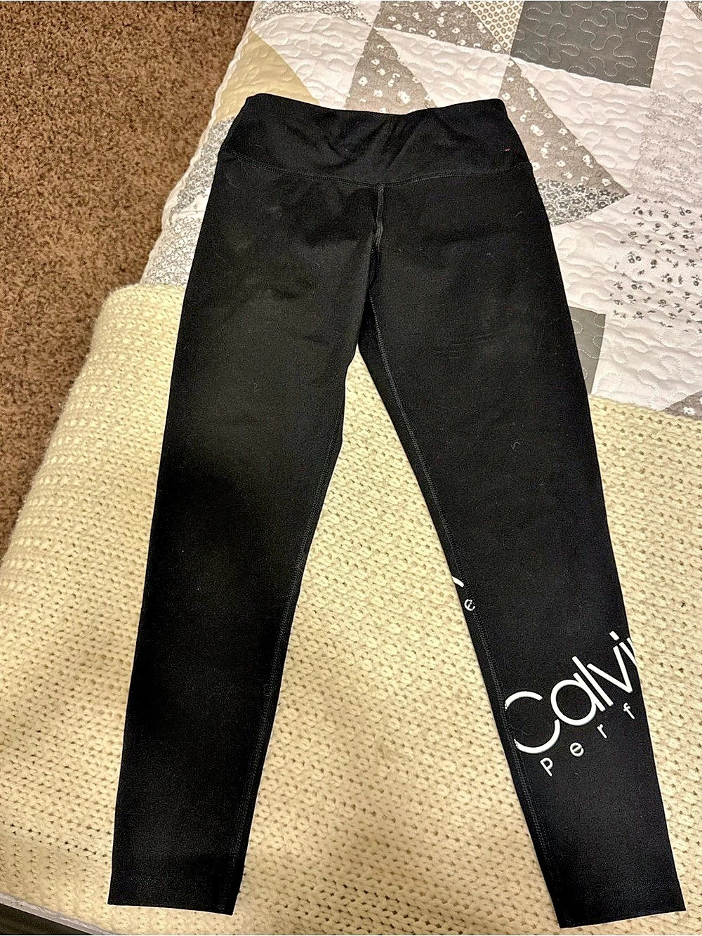 Calvin Klein Performance Logo Leggings Black Small